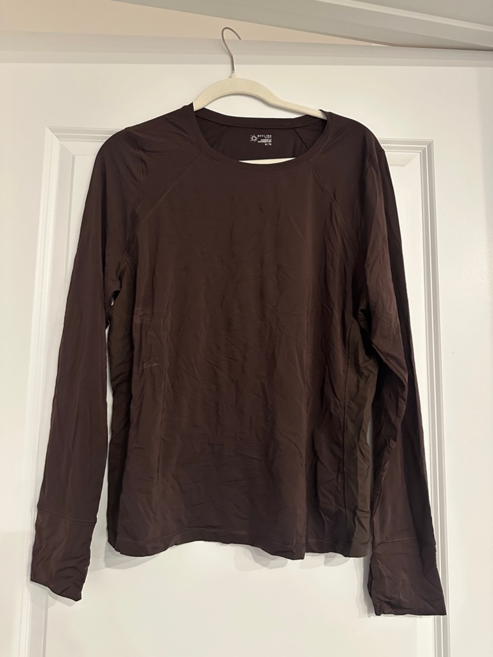 Offline Brown Long Sleeve workout Top